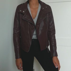 Mackage Dark Brown Leather Jacket